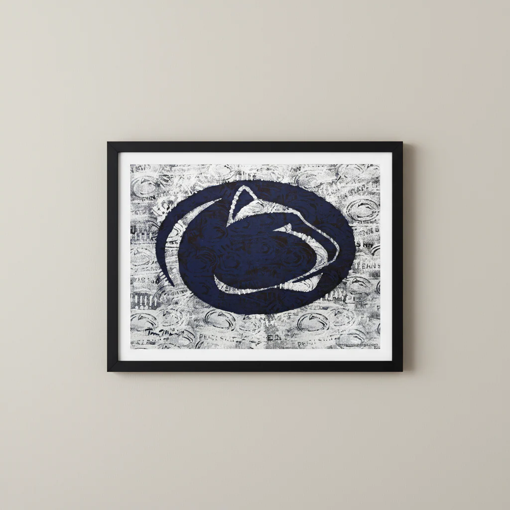 Penn State 20X24 Tom Mosser Logo White Print - Image 2