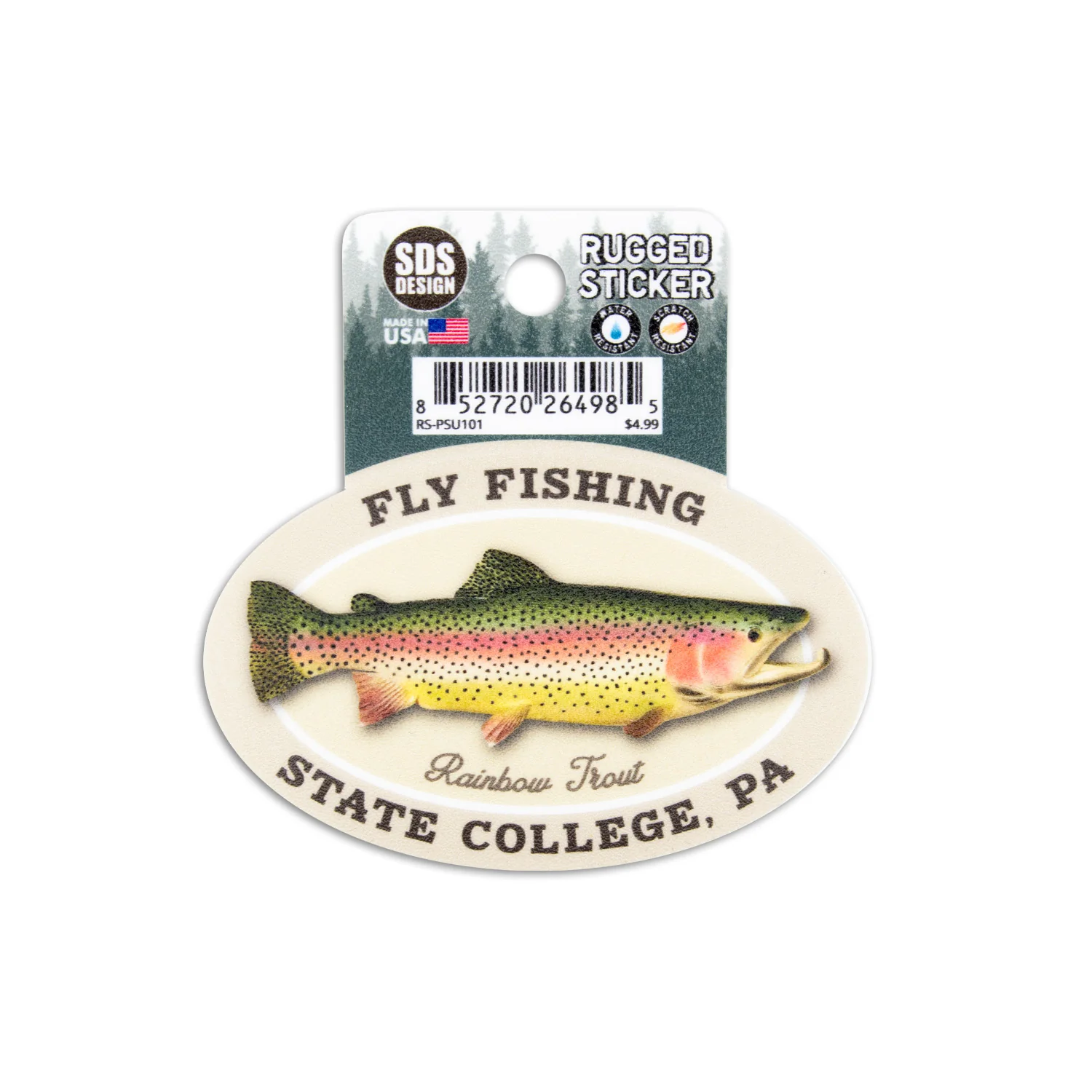 Penn State Fly Fishing Rugged Sticker
