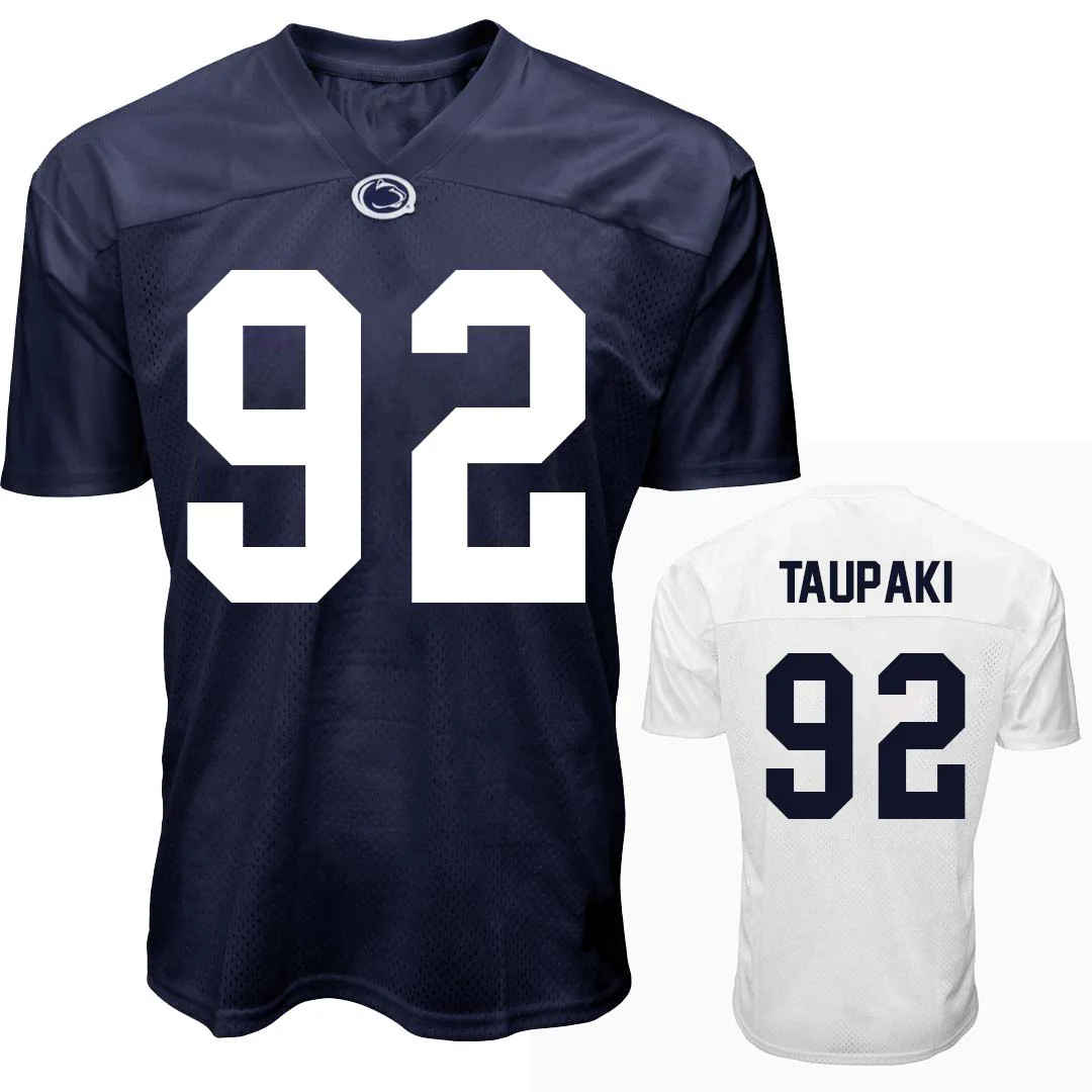 Penn State NIL Siale Taupaki #92 Football Jersey