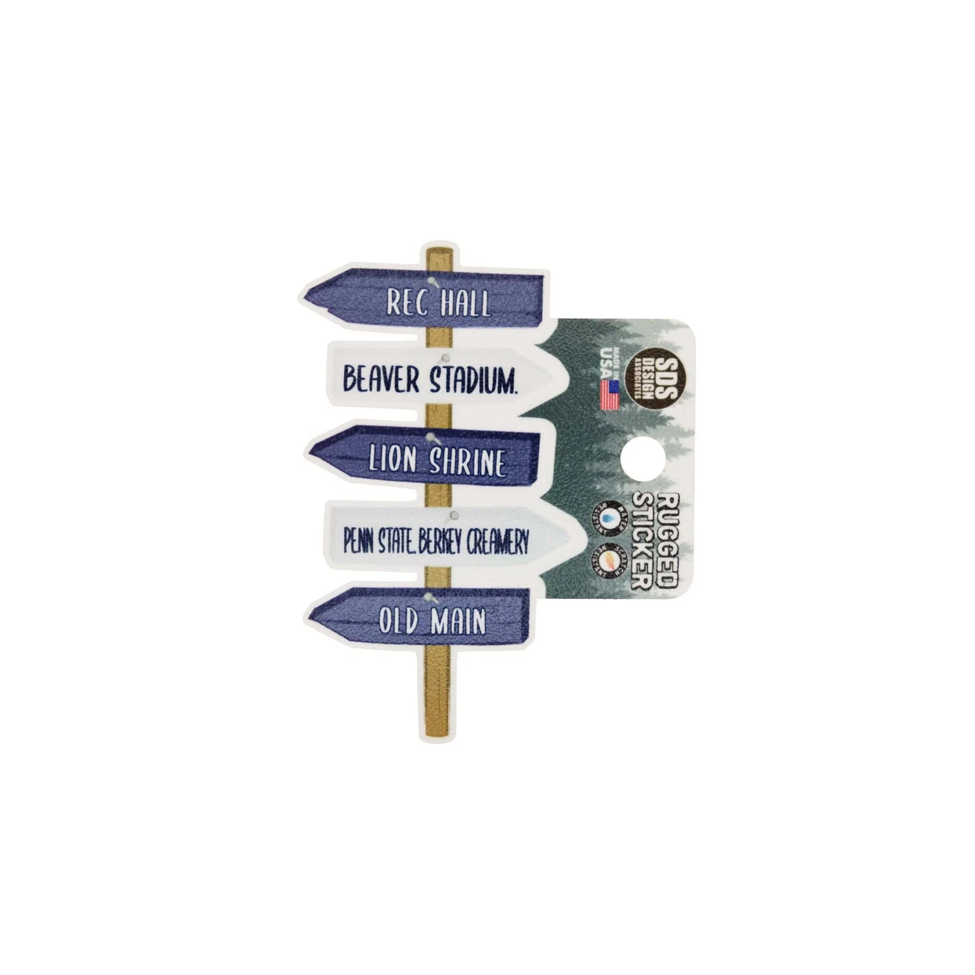 Penn State Post Sign Rugged Sticker